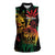 Personalized Reggae King Marley One Love Women Sleeveless Polo Shirt Rastafarian Lion Grunge - Wonder Print Shop