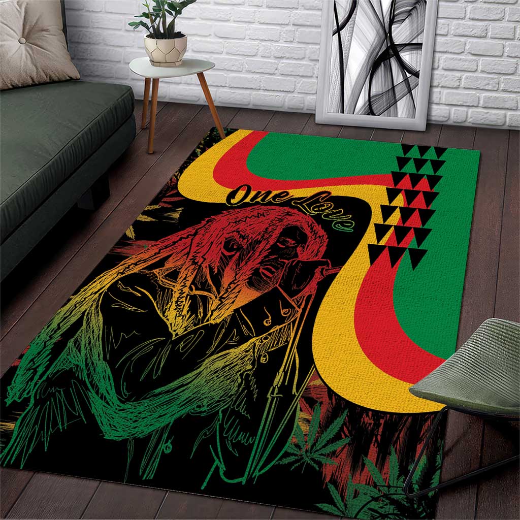 Legend Reggae Marley Area Rug Kakau Jawaiian
