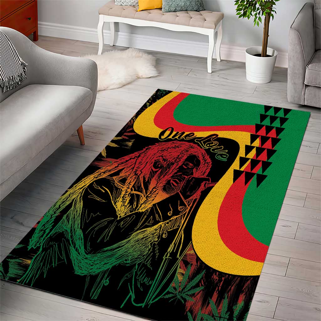 Legend Reggae Marley Area Rug Kakau Jawaiian