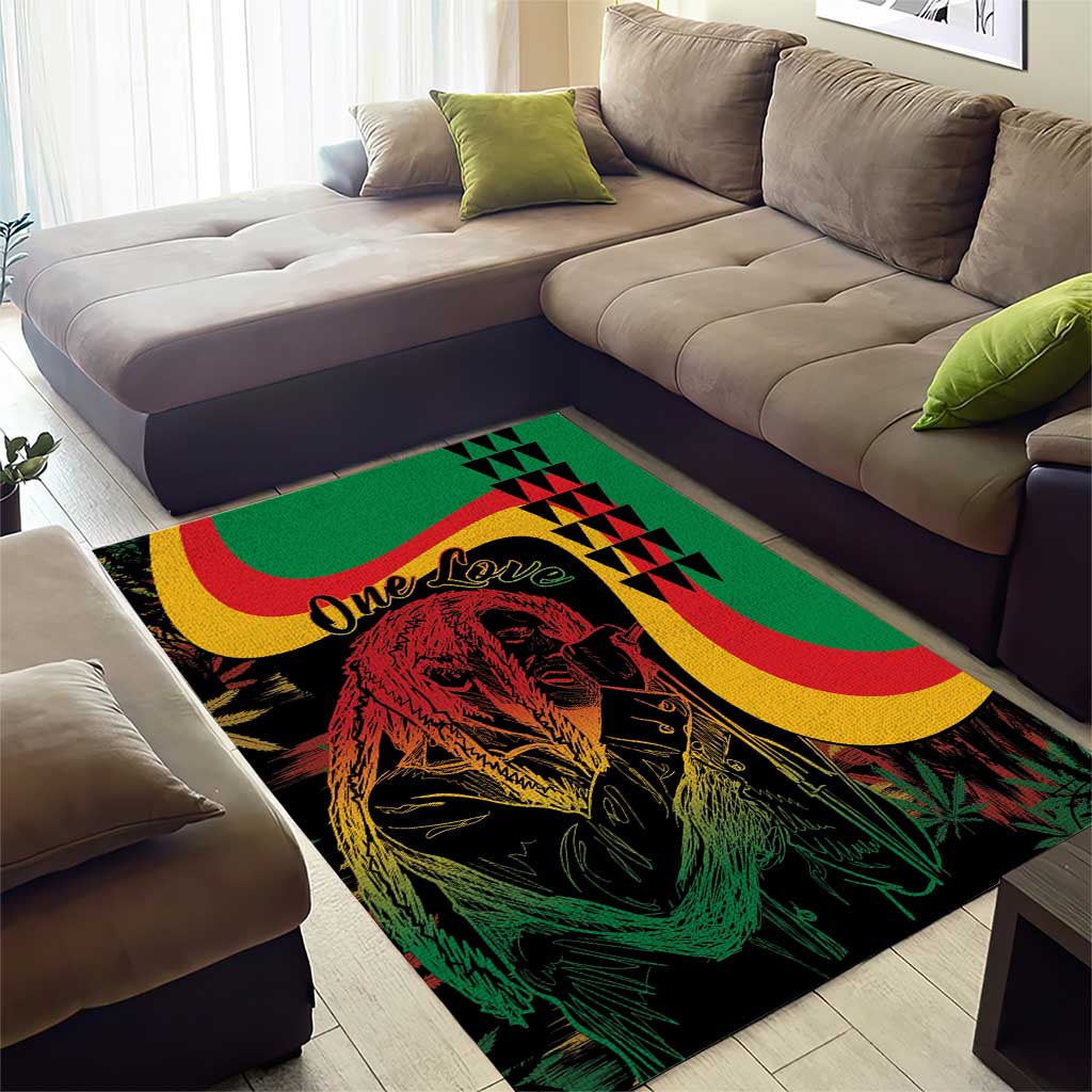 Legend Reggae Marley Area Rug Kakau Jawaiian