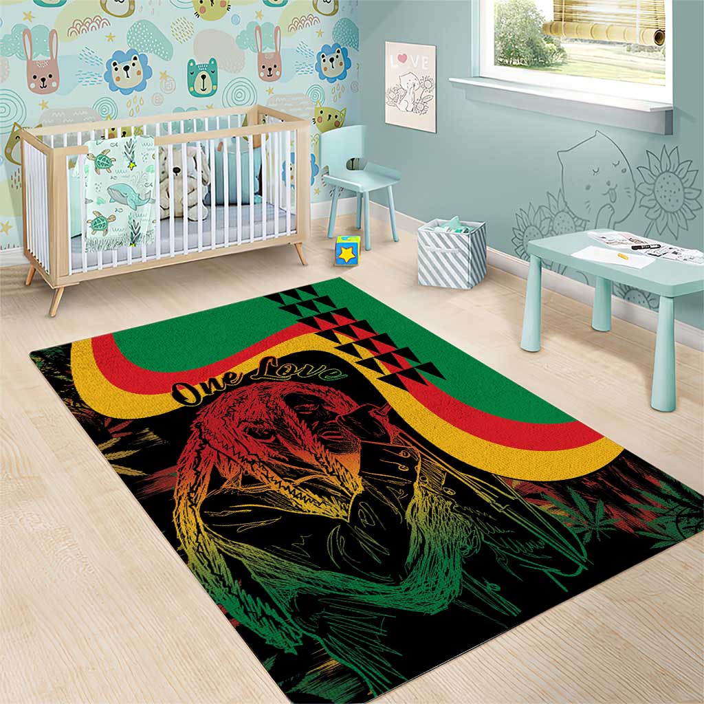 Legend Reggae Marley Area Rug Kakau Jawaiian