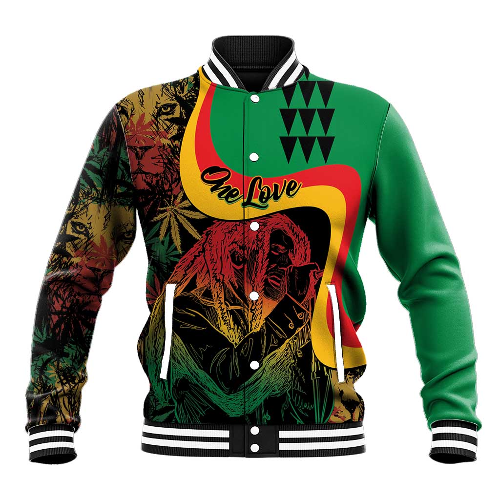 Personalized Legend Reggae Marley Baseball Jacket Kakau Jawaiian