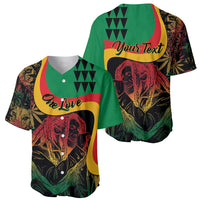 Personalized Legend Reggae Marley Baseball Jersey Kakau Jawaiian