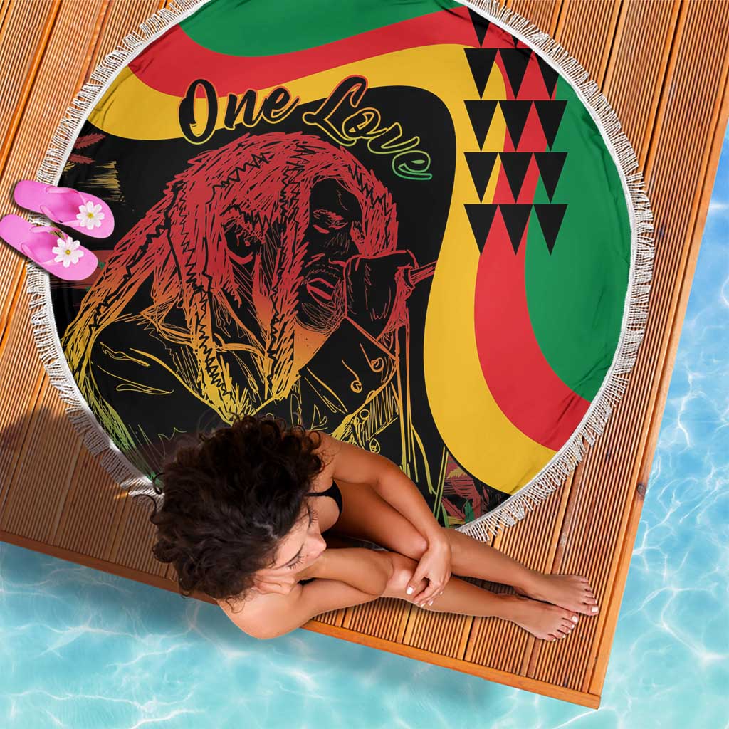 Legend Reggae Marley Beach Blanket Kakau Jawaiian