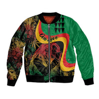 Personalized Legend Reggae Marley Bomber Jacket Kakau Jawaiian