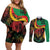 Personalized Legend Reggae Marley Couples Matching Off Shoulder Short Dress and Long Sleeve Button Shirt Kakau Jawaiian