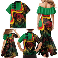 Personalized Legend Reggae Marley Family Matching Mermaid Dress and Hawaiian Shirt Kakau Jawaiian