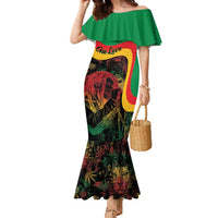 Personalized Legend Reggae Marley Family Matching Mermaid Dress and Hawaiian Shirt Kakau Jawaiian