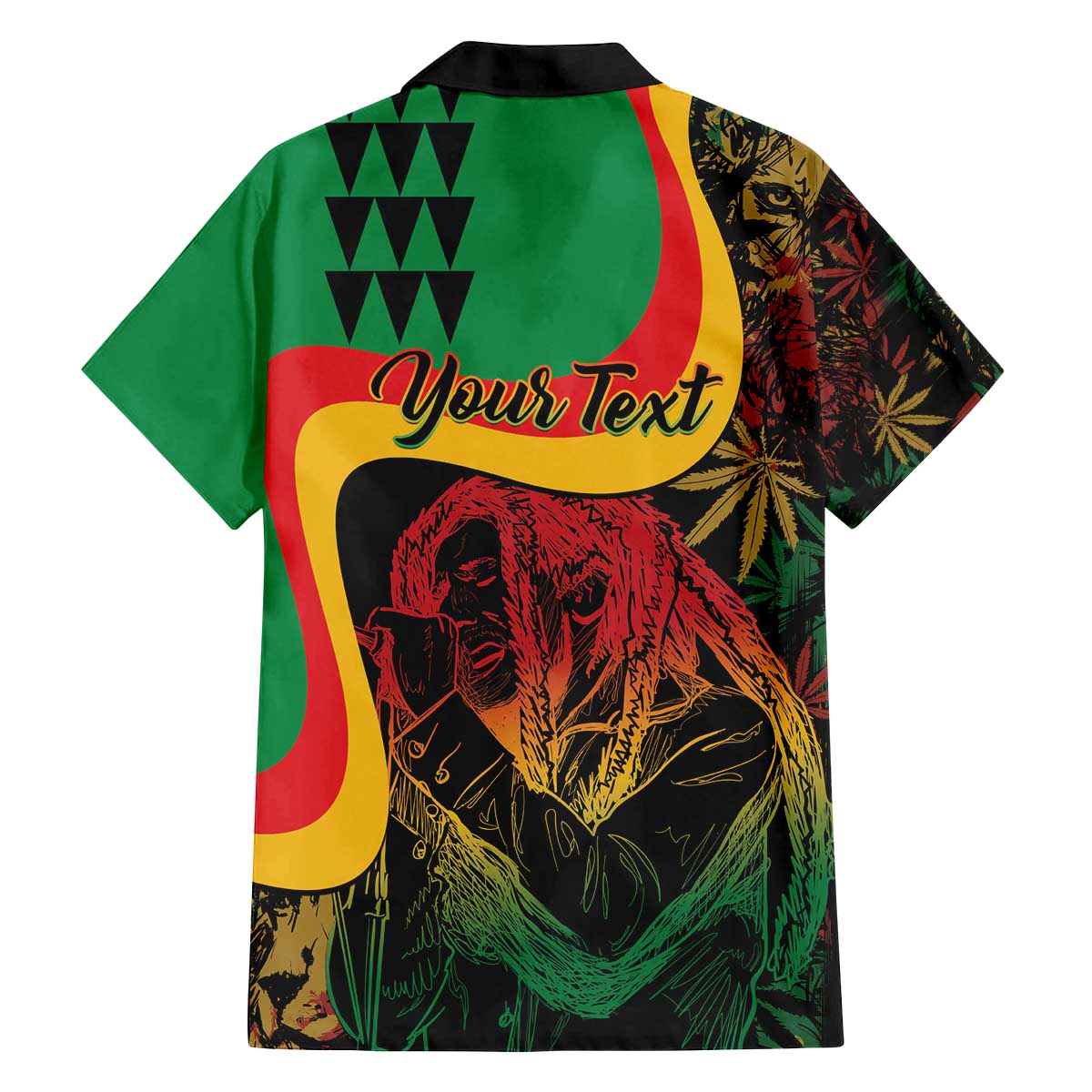 Personalized Legend Reggae Marley Family Matching Off The Shoulder Long Sleeve Dress and Hawaiian Shirt Kakau Jawaiian