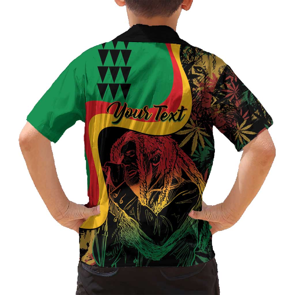 Personalized Legend Reggae Marley Family Matching Off Shoulder Maxi Dress and Hawaiian Shirt Kakau Jawaiian