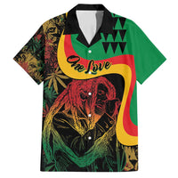 Personalized Legend Reggae Marley Family Matching Off Shoulder Short Dress and Hawaiian Shirt Kakau Jawaiian