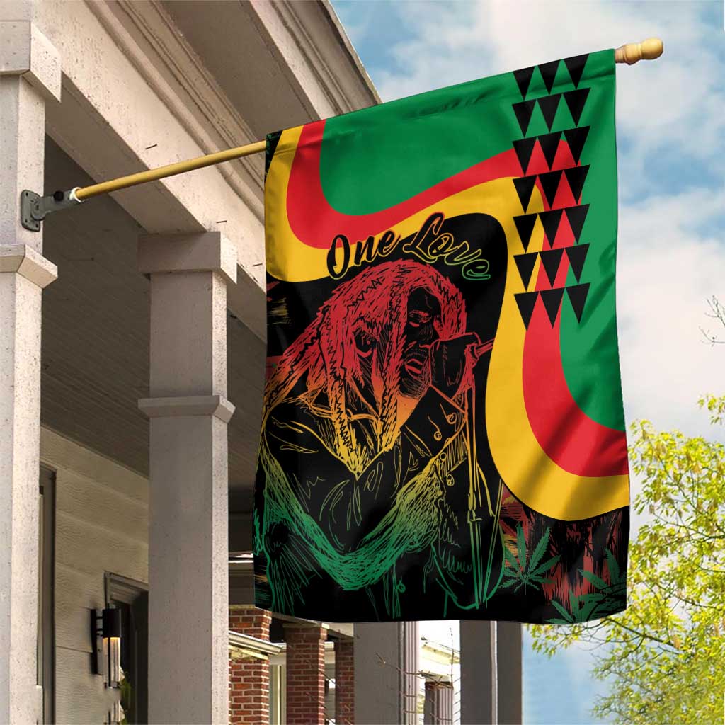 Legend Reggae Marley Garden Flag Kakau Jawaiian