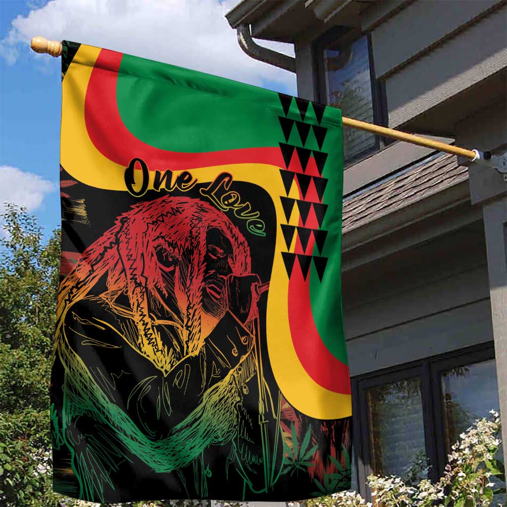 Legend Reggae Marley Garden Flag Kakau Jawaiian