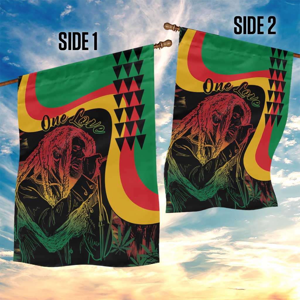 Legend Reggae Marley Garden Flag Kakau Jawaiian