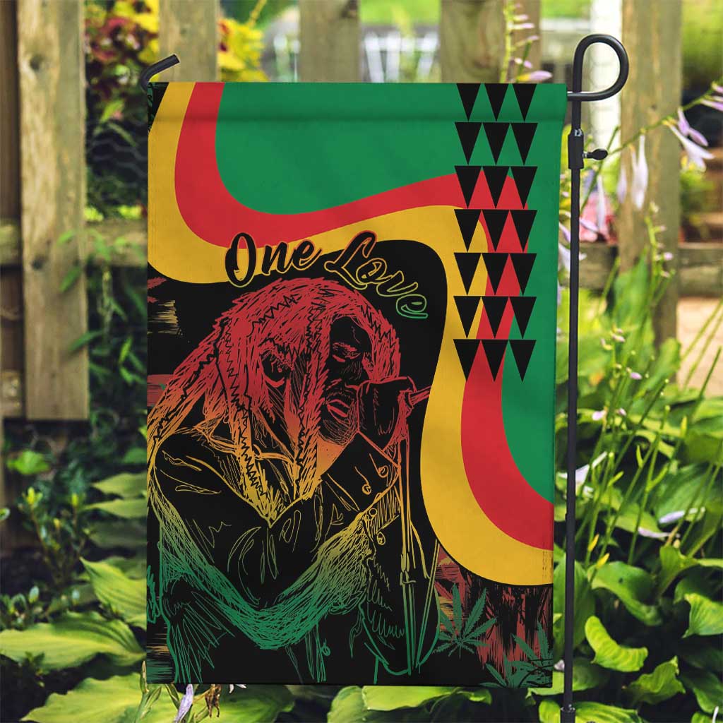 Legend Reggae Marley Garden Flag Kakau Jawaiian