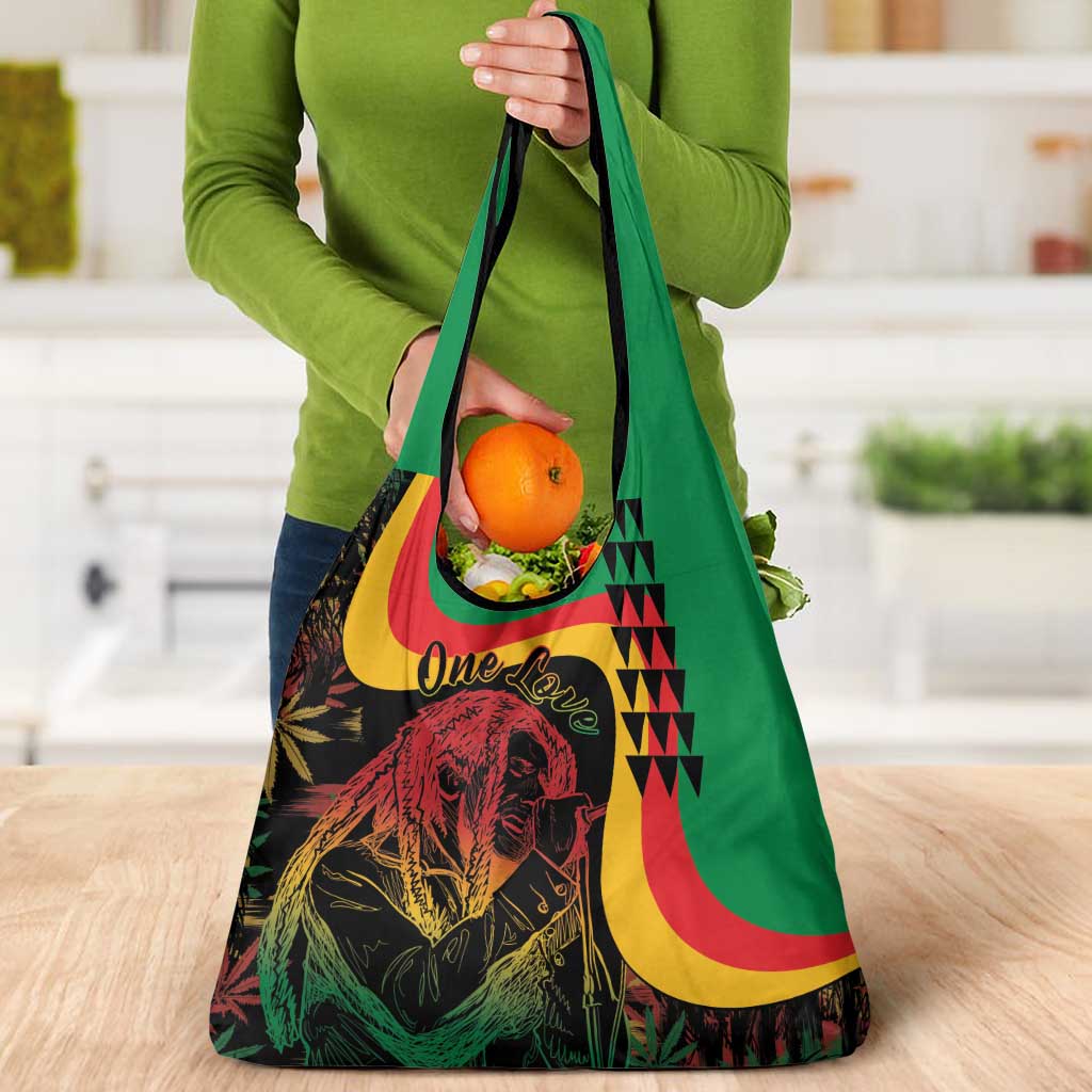 Legend Reggae Marley Grocery Bag Kakau Jawaiian