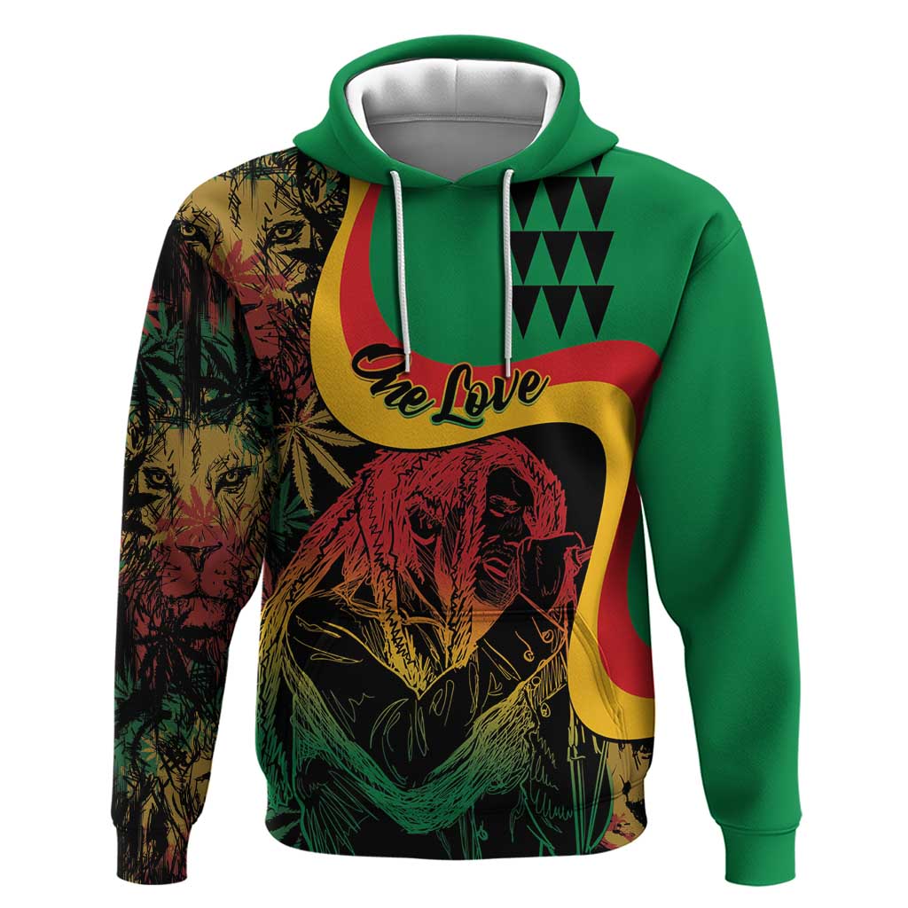 Personalized Legend Reggae Marley Hoodie Kakau Jawaiian