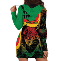 Personalized Legend Reggae Marley Hoodie Dress Kakau Jawaiian