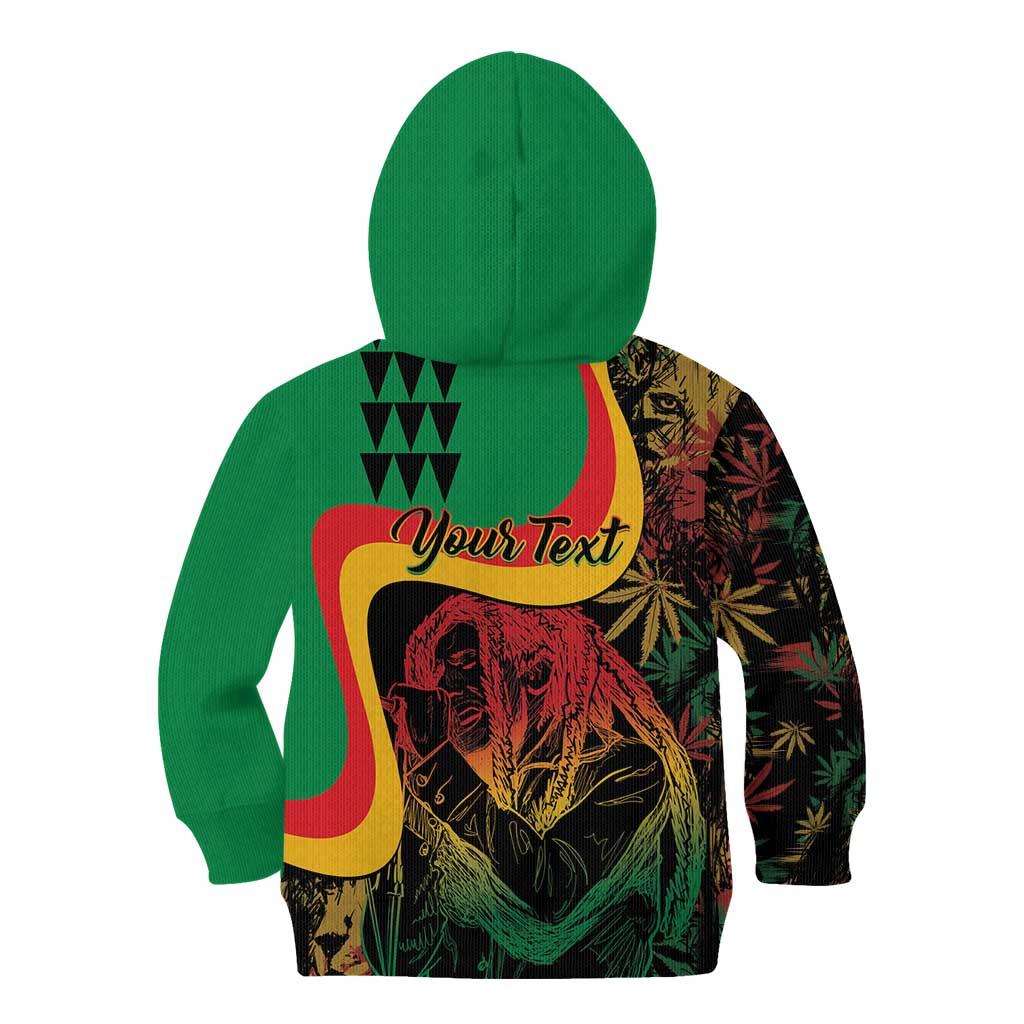 Personalized Legend Reggae Marley Kid Hoodie Kakau Jawaiian