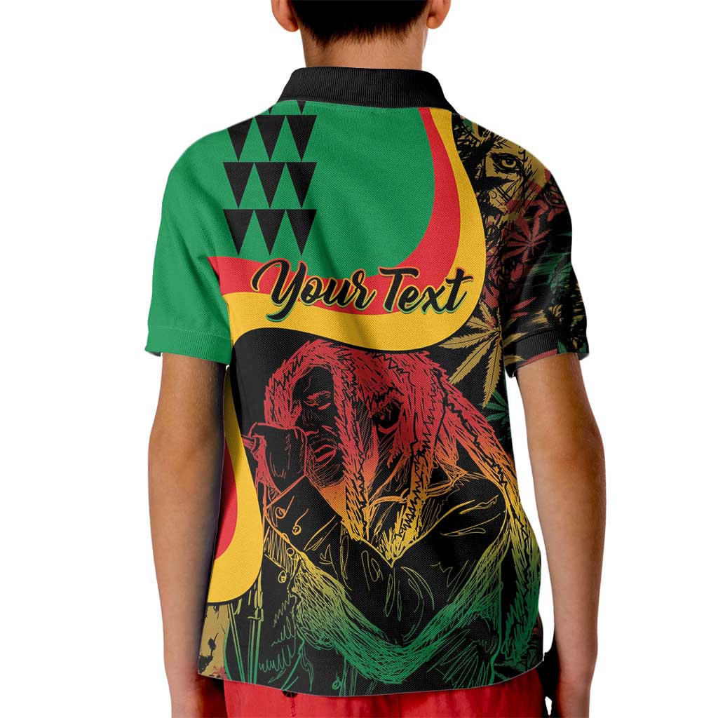 Personalized Legend Reggae Marley Kid Polo Shirt Kakau Jawaiian