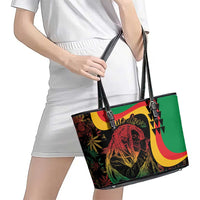 Legend Reggae Marley Leather Tote Bag Kakau Jawaiian