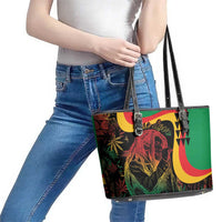 Legend Reggae Marley Leather Tote Bag Kakau Jawaiian