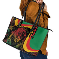 Legend Reggae Marley Leather Tote Bag Kakau Jawaiian