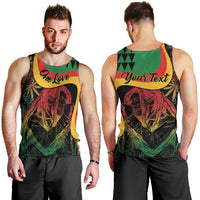 Personalized Legend Reggae Marley Men Tank Top Kakau Jawaiian
