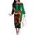 Personalized Legend Reggae Marley Off The Shoulder Long Sleeve Dress Kakau Jawaiian