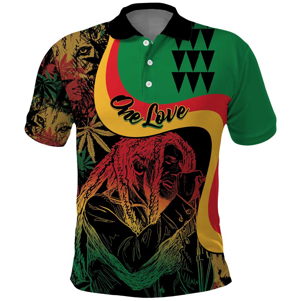 Personalized Legend Reggae Marley Polo Shirt Kakau Jawaiian