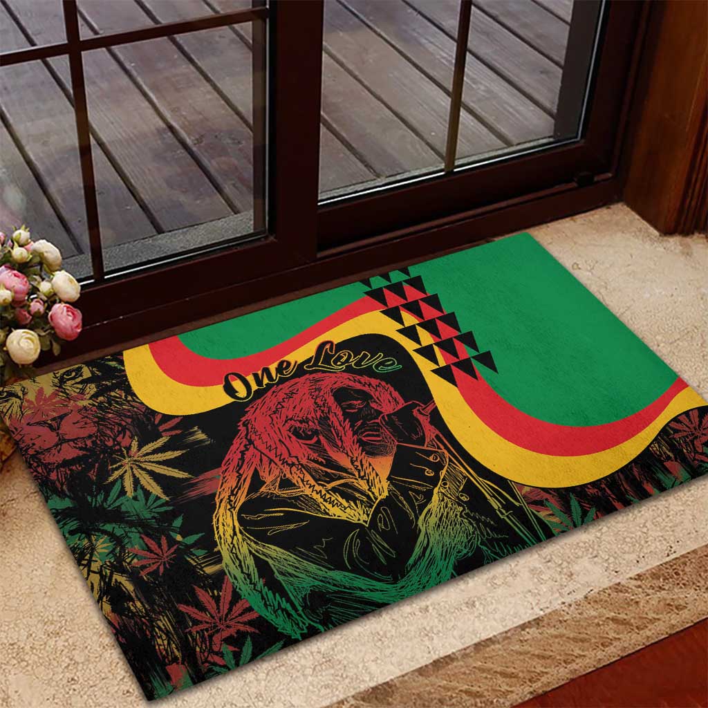 Legend Reggae Marley Rubber Doormat Kakau Jawaiian - Wonder Print Shop