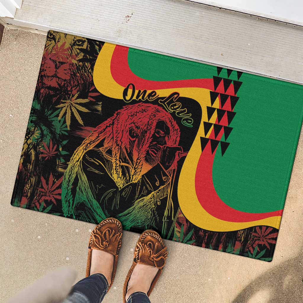 Legend Reggae Marley Rubber Doormat Kakau Jawaiian - Wonder Print Shop
