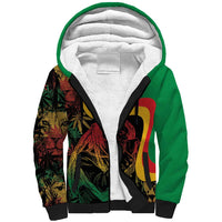 Personalized Legend Reggae Marley Sherpa Hoodie Kakau Jawaiian - Wonder Print Shop