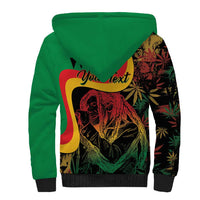 Personalized Legend Reggae Marley Sherpa Hoodie Kakau Jawaiian - Wonder Print Shop