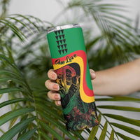 Personalized Legend Reggae Marley Skinny Tumbler Kakau Jawaiian - Wonder Print Shop