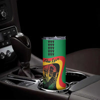 Personalized Legend Reggae Marley Skinny Tumbler Kakau Jawaiian - Wonder Print Shop