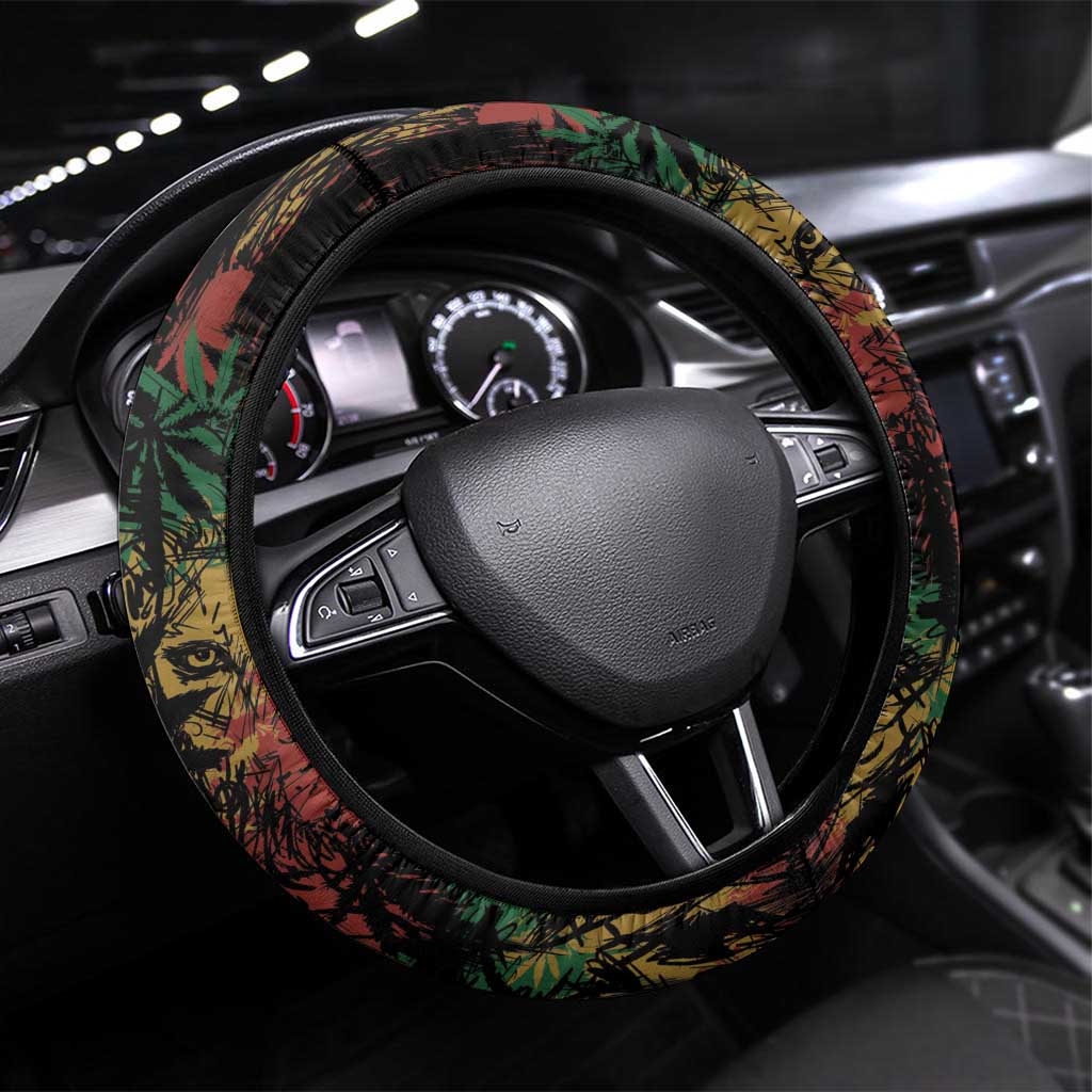 Legend Reggae Marley Steering Wheel Cover Kakau Jawaiian - Wonder Print Shop