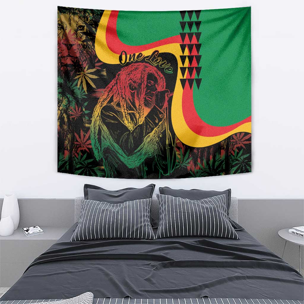 Legend Reggae Marley Tapestry Kakau Jawaiian - Wonder Print Shop