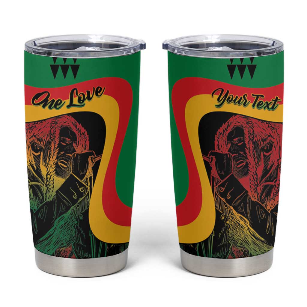 Personalized Legend Reggae Marley Tumbler Cup Kakau Jawaiian - Wonder Print Shop