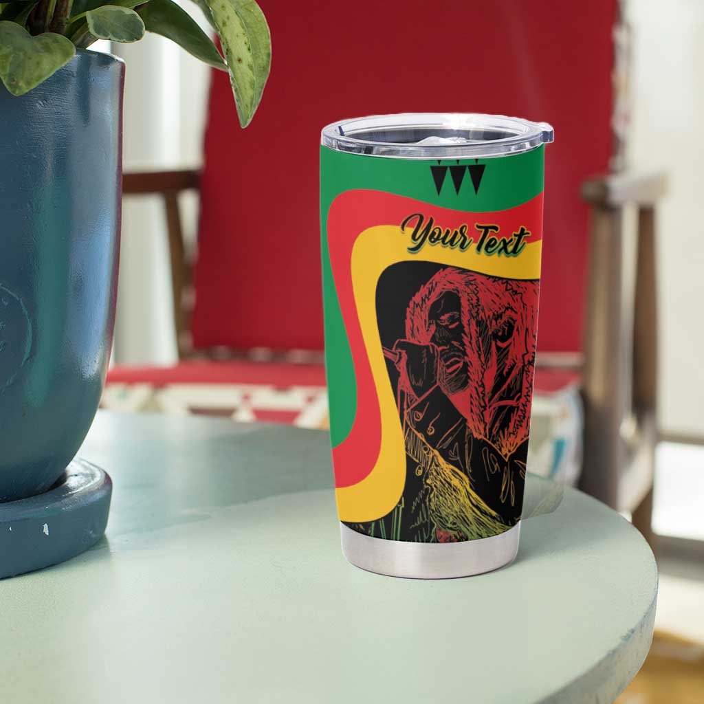 Personalized Legend Reggae Marley Tumbler Cup Kakau Jawaiian - Wonder Print Shop
