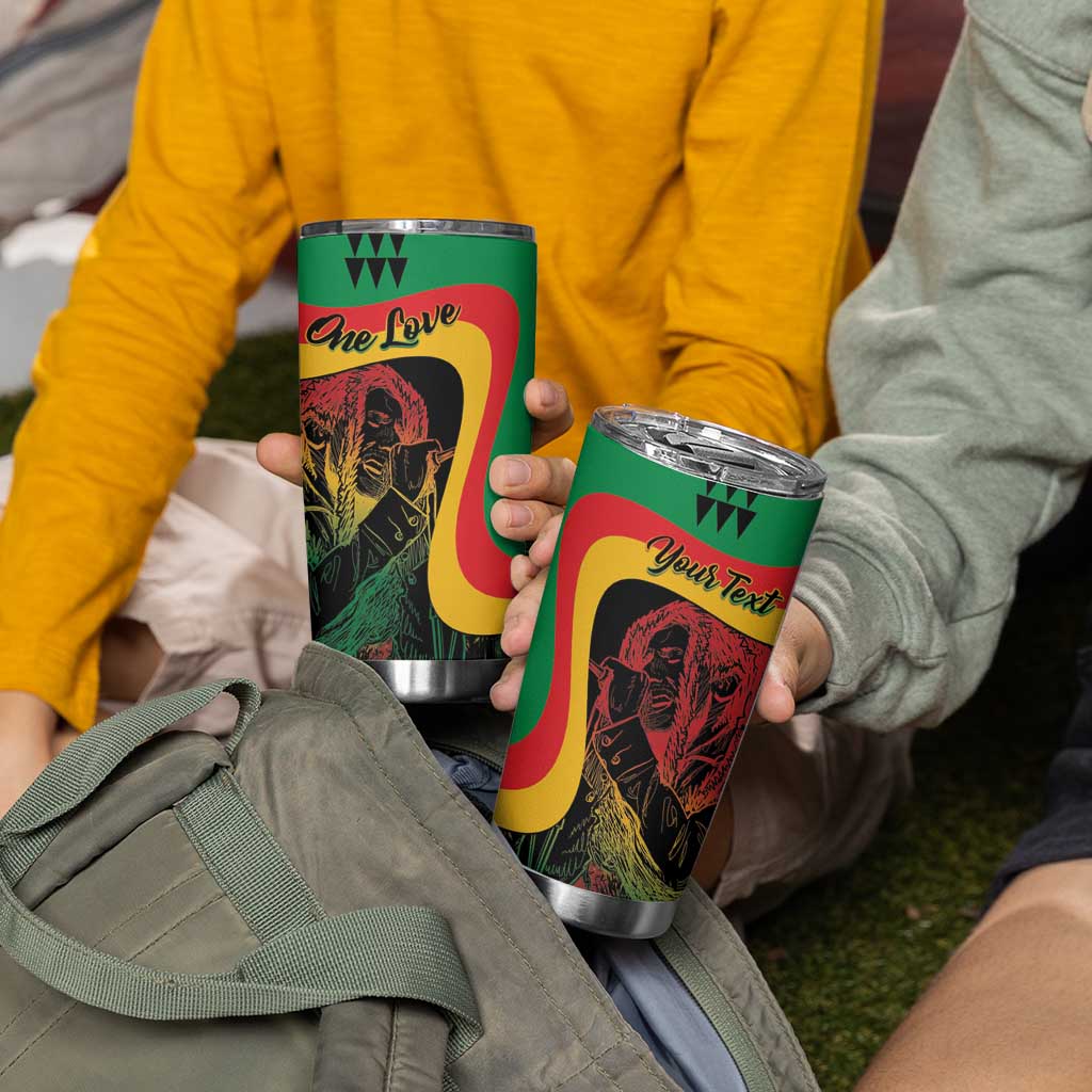 Personalized Legend Reggae Marley Tumbler Cup Kakau Jawaiian - Wonder Print Shop