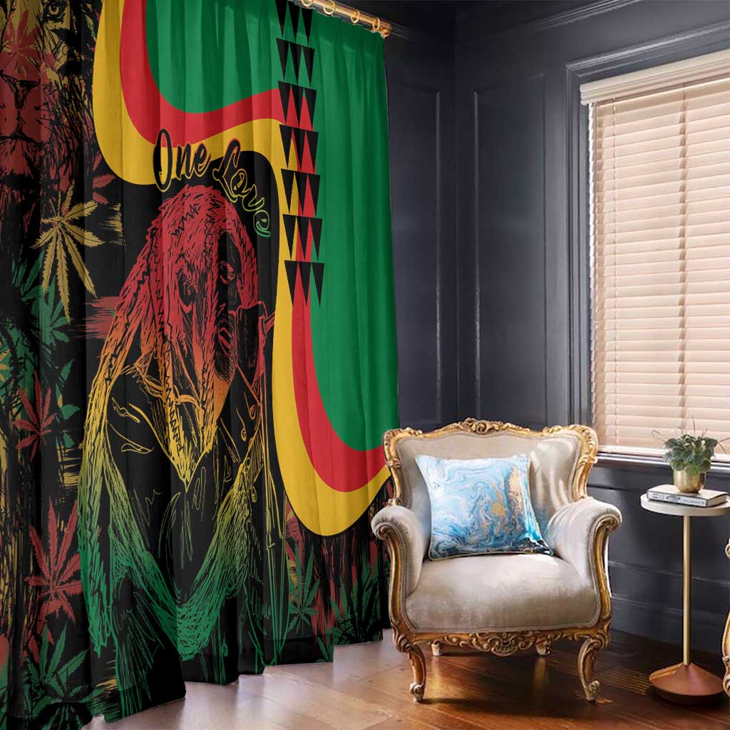 Legend Reggae Marley Window Curtain Kakau Jawaiian - Wonder Print Shop