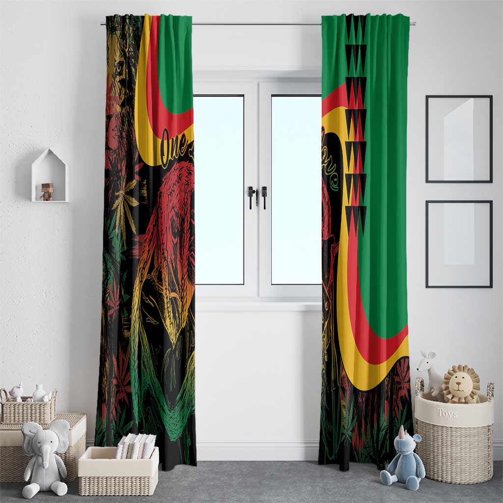 Legend Reggae Marley Window Curtain Kakau Jawaiian - Wonder Print Shop