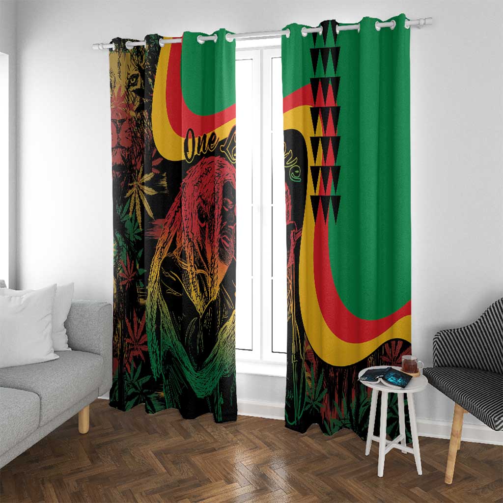 Legend Reggae Marley Window Curtain Kakau Jawaiian - Wonder Print Shop