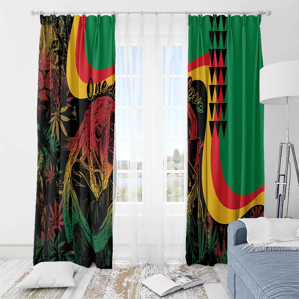 Legend Reggae Marley Window Curtain Kakau Jawaiian - Wonder Print Shop