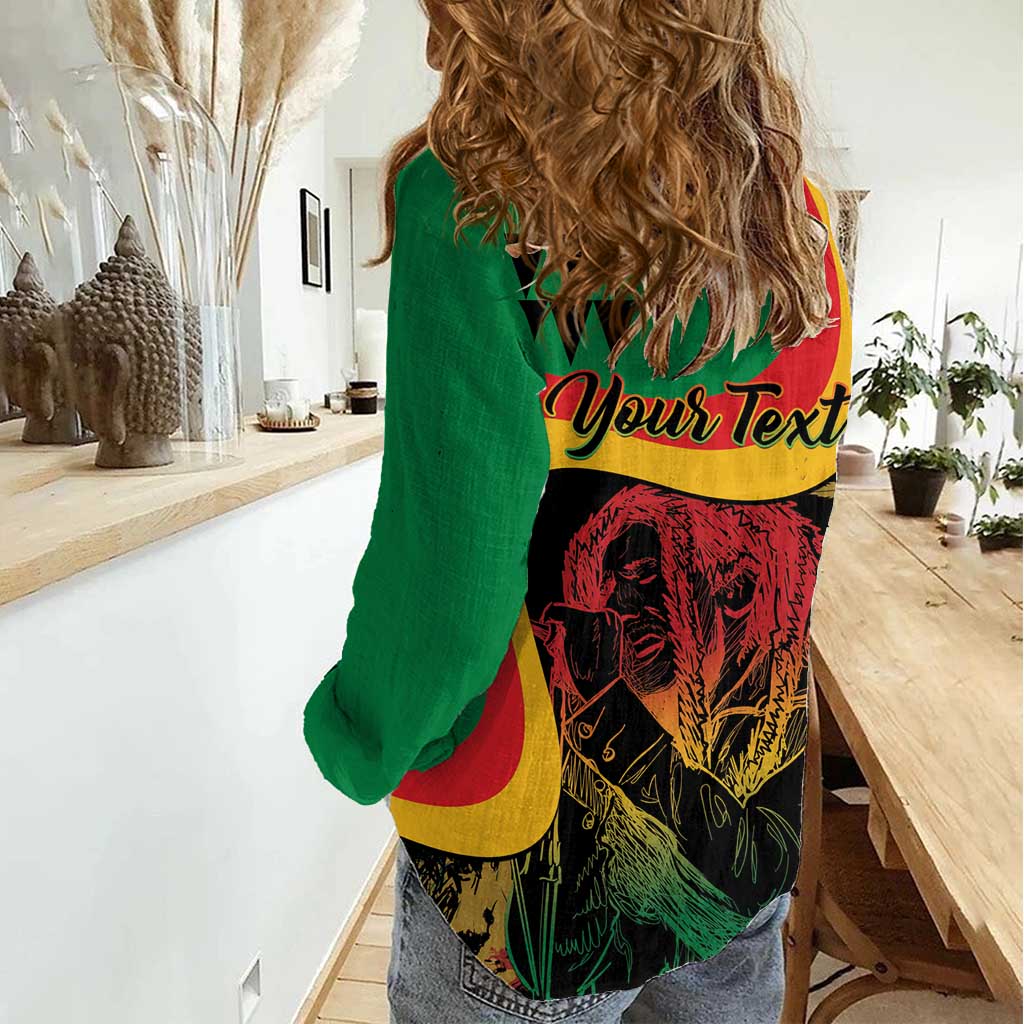 Personalized Legend Reggae Marley Women Casual Shirt Kakau Jawaiian - Wonder Print Shop