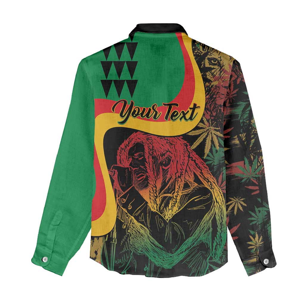 Personalized Legend Reggae Marley Women Casual Shirt Kakau Jawaiian - Wonder Print Shop