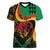 Personalized Legend Reggae Marley Women V-Neck T-Shirt Kakau Jawaiian - Wonder Print Shop