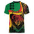 Personalized Legend Reggae Marley Women V-Neck T-Shirt Kakau Jawaiian - Wonder Print Shop