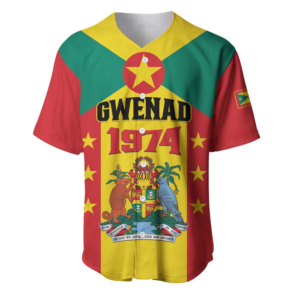 Personalized Gwenad Baseball Jersey Grenada Coat Of Arms Flag Style